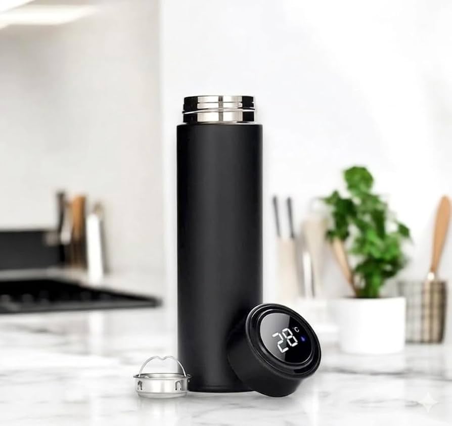 Smart Temperature Display Stainless Steel Vacuum Flask (500ml)