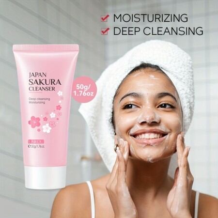 LAIKOU Japan Sakura Cleanser Whitening Face Wash 100ml - 2