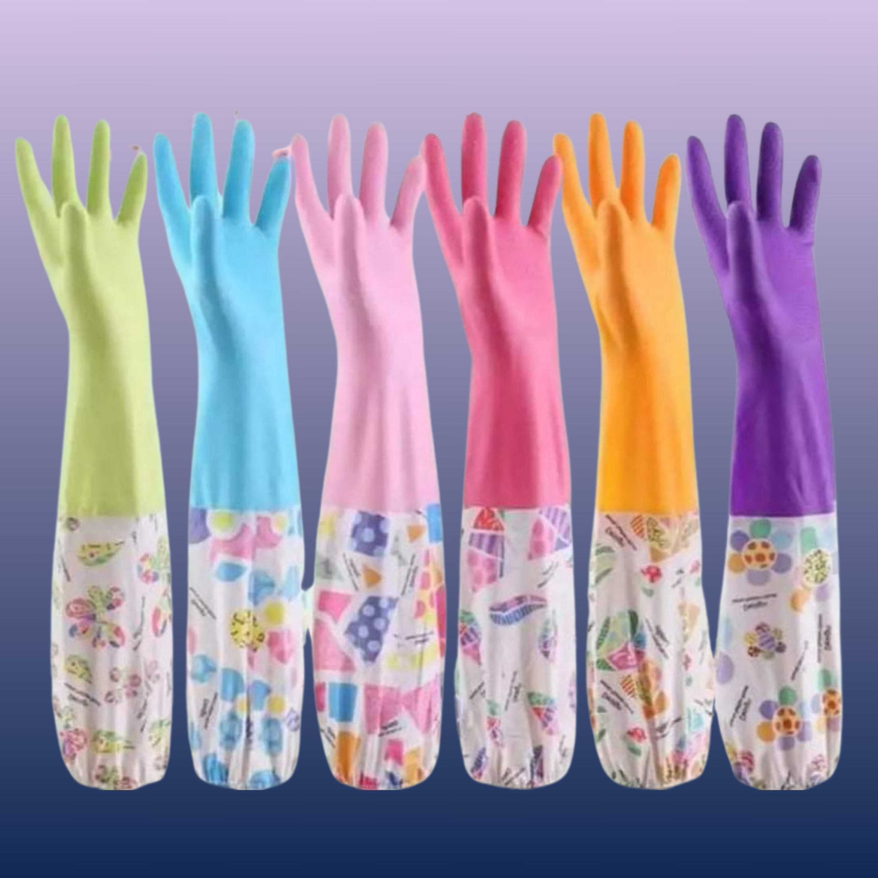 Long Sleeve Waterproof Dishwashing & Household Hand Gloves - 2